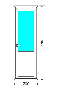 Балконный блок: дверь KBE Эталон 58 Химки