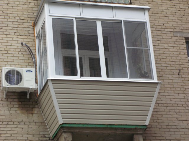 Остекление балконов в хрущевке с выносом по цене от производителя Химки