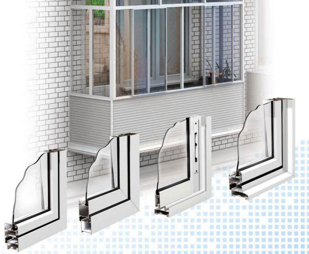 Остекление балконов холодным алюминиевым профилем Химки