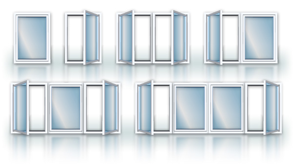 Трехстворчатые и двустворчатые окна ПВХ в Химки: размеры створок Химки
