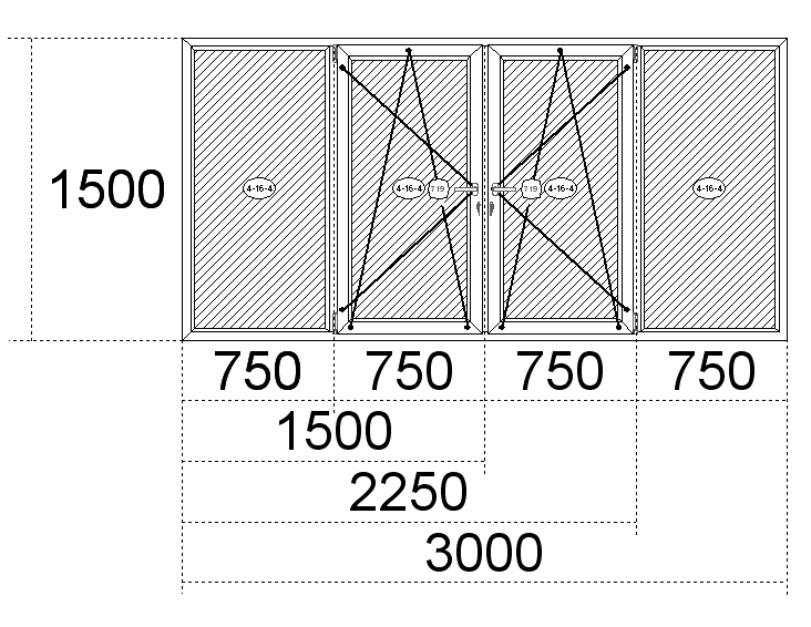 Стандартные окна ПВХ: размеры - высота и ширина Химки